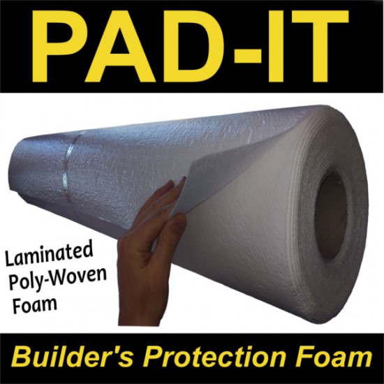 PAD-iT floor protection solution with cushioned impact protection for hard floors